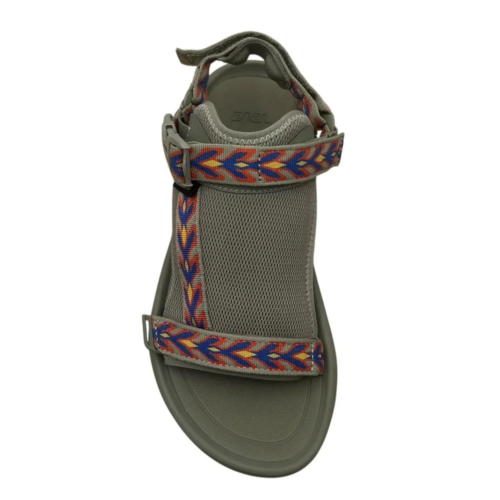 Teva Mens Hurricane Ampsole Sport Outdoor Sandal Size 10 Olive-Green-Blue-Yellow